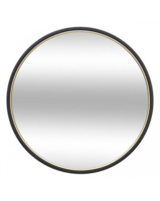 lustra stojące i wiszące Lustro Metalowe Lustro Okrągłe Black and Gold 48 cm