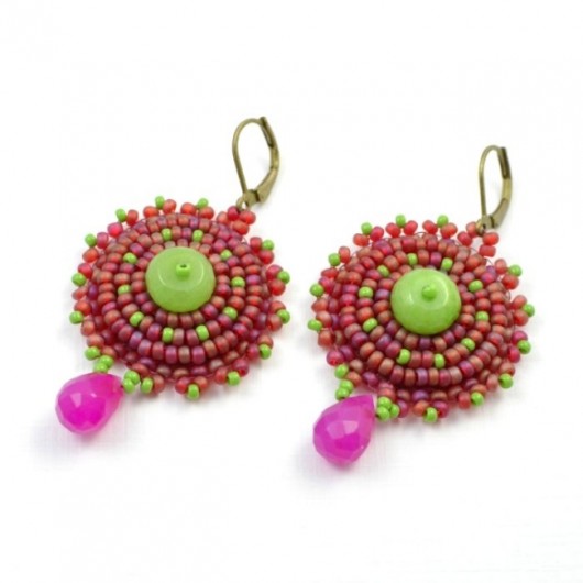 pink & green jade  Made by Magda