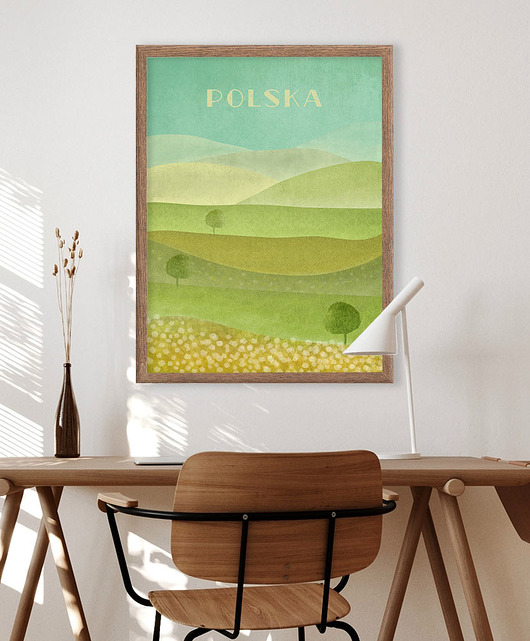 plakaty Polska - góry i pola - plakat 50x70 cm