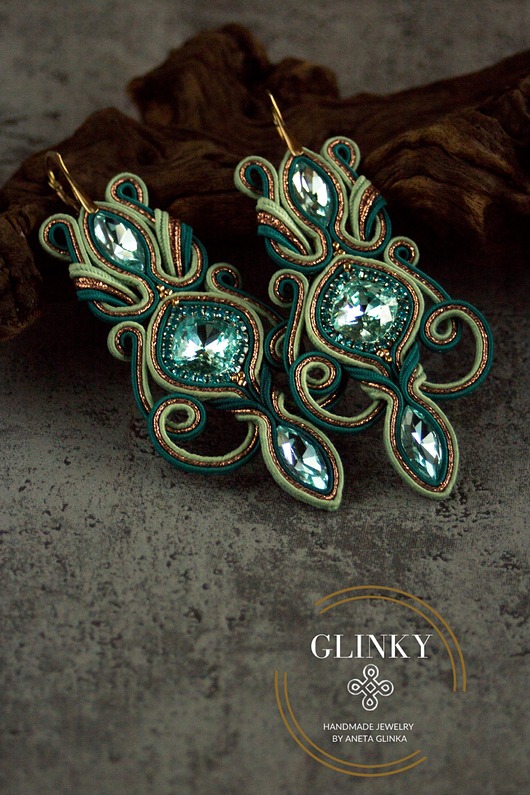 kolczyki soutache Kolczyki sutasz ażurowe