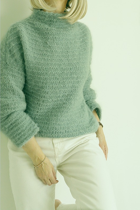 swetry damskie  Sweter Kukoma w miętowym kolorze