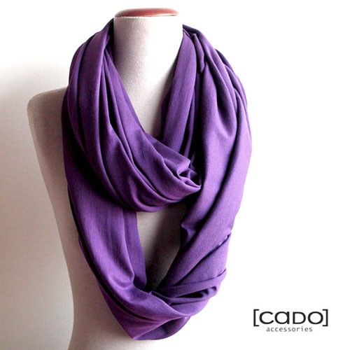 Dzianinowy Komin Tuba Szal - Fiolet CADOaccessories