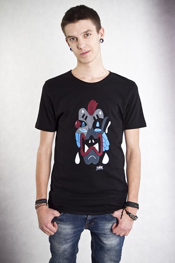 Demon by ZBIOK t-shirt męski black SLOGAN