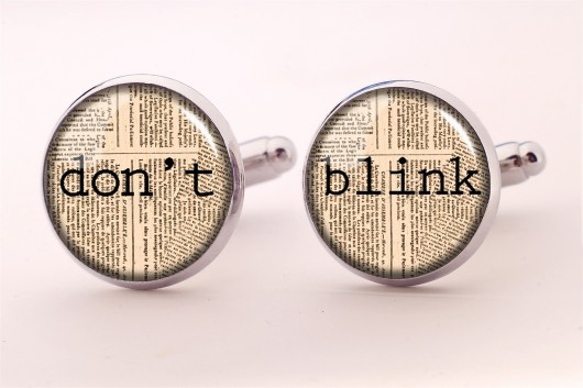 Spinki do mankietów Doctor Who Don't blink -0203 EGGinEGG