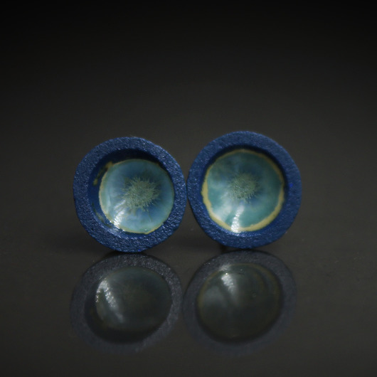 kolczyki ceramiczne Drobinki 11mm /stal chirurgiczna/