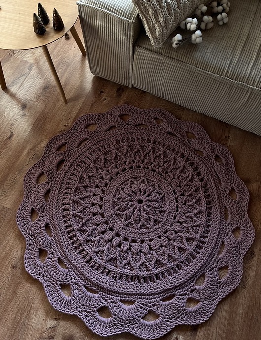 dywany Okrągły dywan bawełniany Rustic Style 120 cm