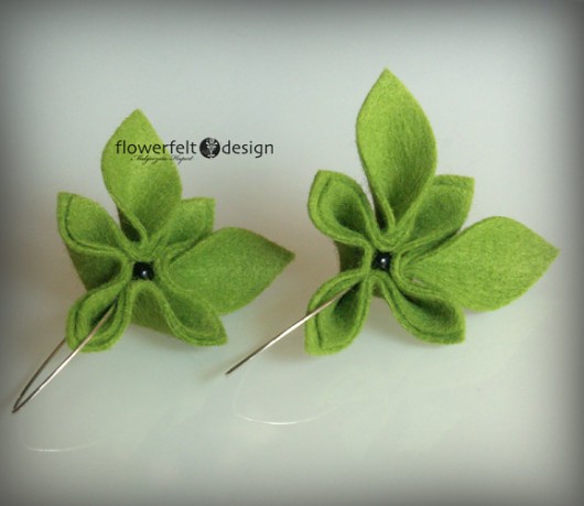mini zielone FlowerFelt Design