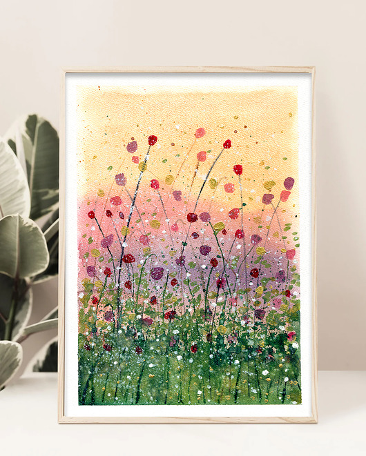 grafiki i ilustracje Łąka. Plakat