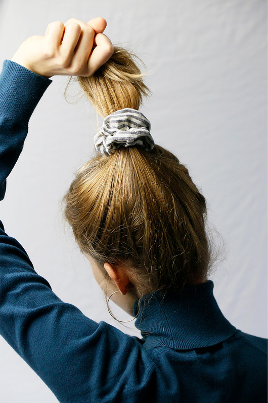 Lniana gumka do włosów / scrunchie/ paski Lensen