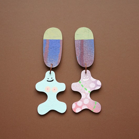 kolczyki drewniane Meeples