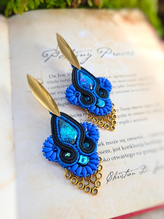 kolczyki soutache Kolczyki sutasz Nocna Konstelacja