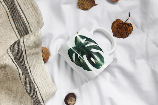 Kubek MONSTERA DELICIOSA Lawendowy Bazar