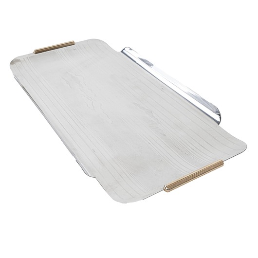 patery i talerze Taca ze stali nierdzewnej, włoski design, lata 70, produkcja: Włochy