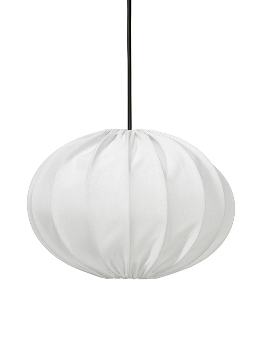 lampy zewnętrzne Zewnętrzna lampa wisząca z białym abażurem Hilma