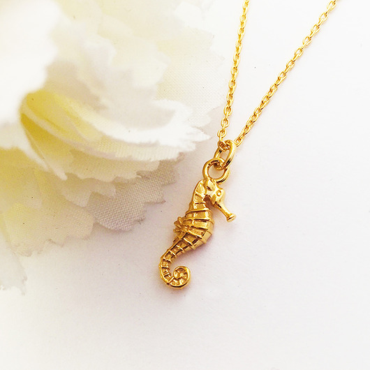 Naszyjnik konik morski, seahorse necklace Anemon Atelier