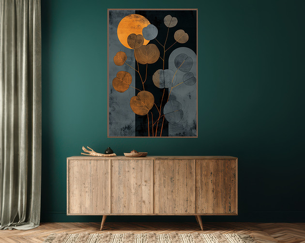 plakaty Liście eukalipstusa - Plakat, druk - Chiński Orient, Zen, Wabi Sabi #94