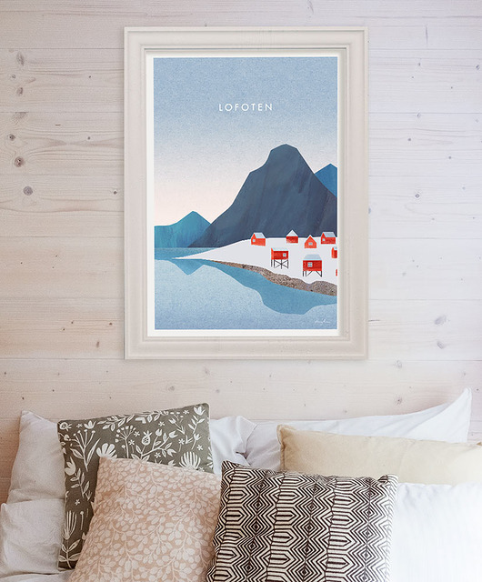 plakaty Lofoty - miasteczko pod śniegiem - plakat fine art