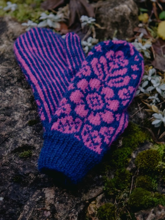 rękawiczki damskie Rękawiczki flower z alpaką