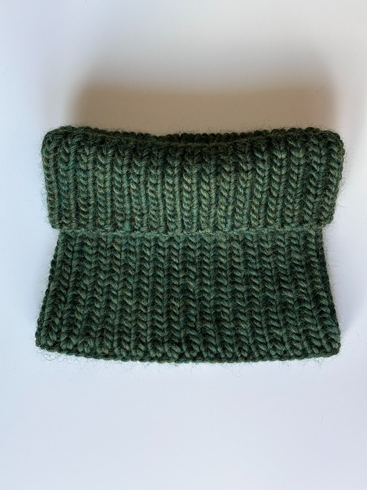 szale damskie Gruby komin wełniany - zielony