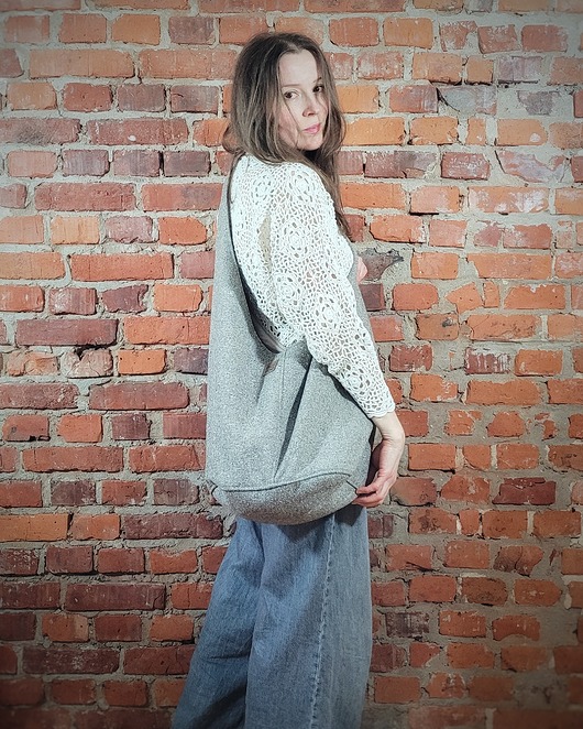 torby XXL Boogi Bag beżowa  torba hobo w stylu boho