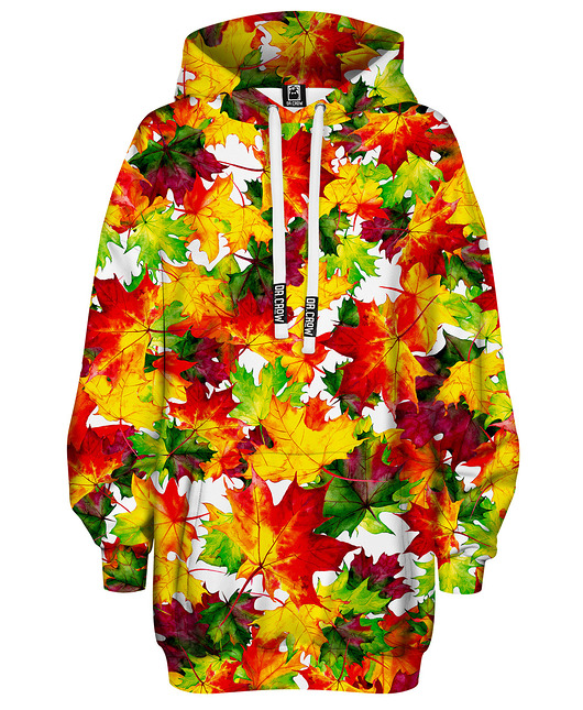 bluza z kapturem damska Bluza Oversize Tunika DR.CROW Autumn Leaves