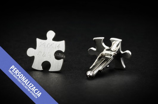 Srebrne spinki PUZZLE - dla Pani Marii FeinFein