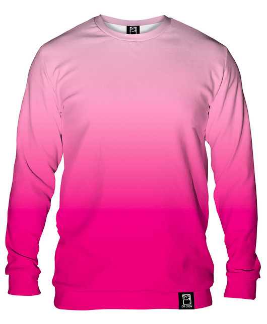 bluzy męskie Bluza Bez Kaptura Męska DR.CROW Ombre Pink