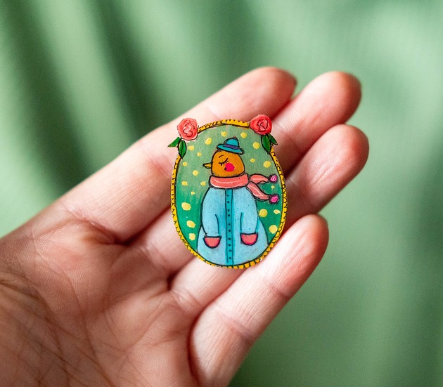 broszki Broszka Pani Wróblowa