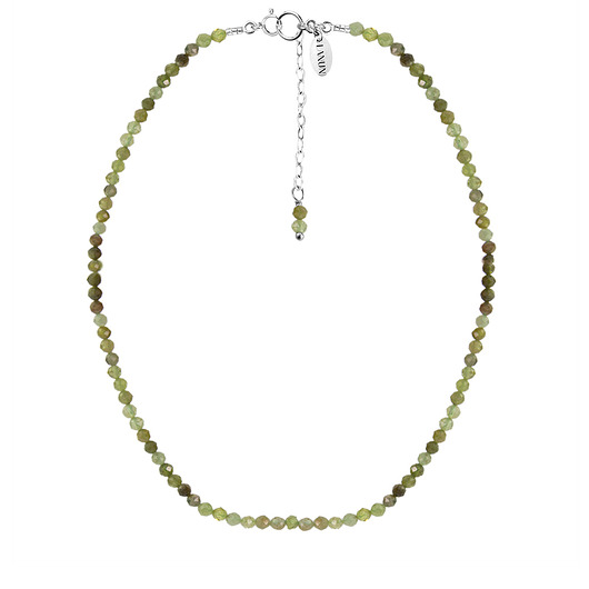 chokery CHOKER VERA z granatem - srebrny