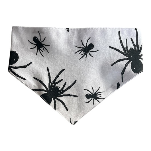 ubranka dla zwierząt Żółta bandana, chustka, apaszka dla psa Pająki