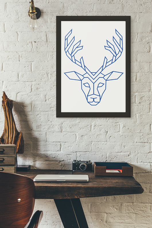 Plakat Jeleń geo ONE MUG A DAY