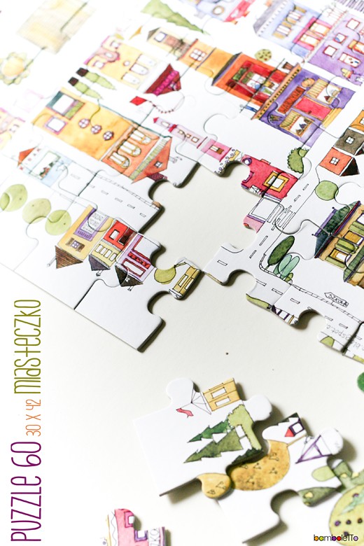 Puzzle Little Town bamboletto