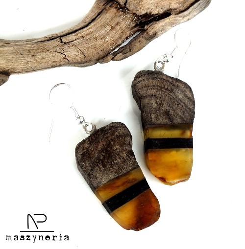 Wood&Amber Kolczyki Maszyneria