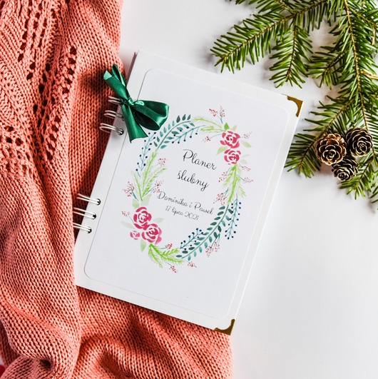 kalendarze i plannery Planer ślubny organizer terminarz planner róż
