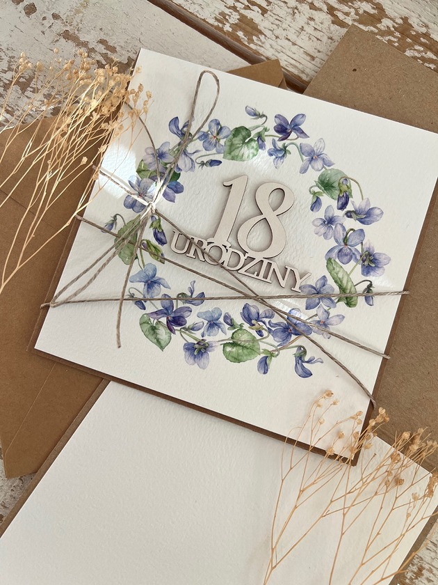 kartki scrapbooking Kartka urodzinowa na 18 urodziny ręcznie robiona
