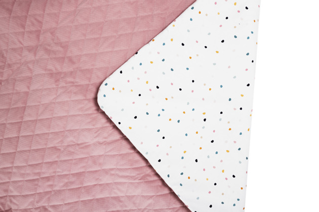 kocyki, kołderki, pościel dla dzieci Kocyk Tęczowe kropki - RÓŻ