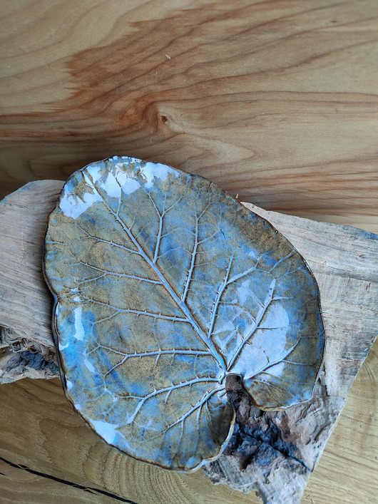 patery i talerze Patera ceramiczna liść MM
