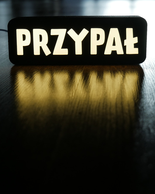dekoracje świetlne Lampka z napisem PRZYPAŁ