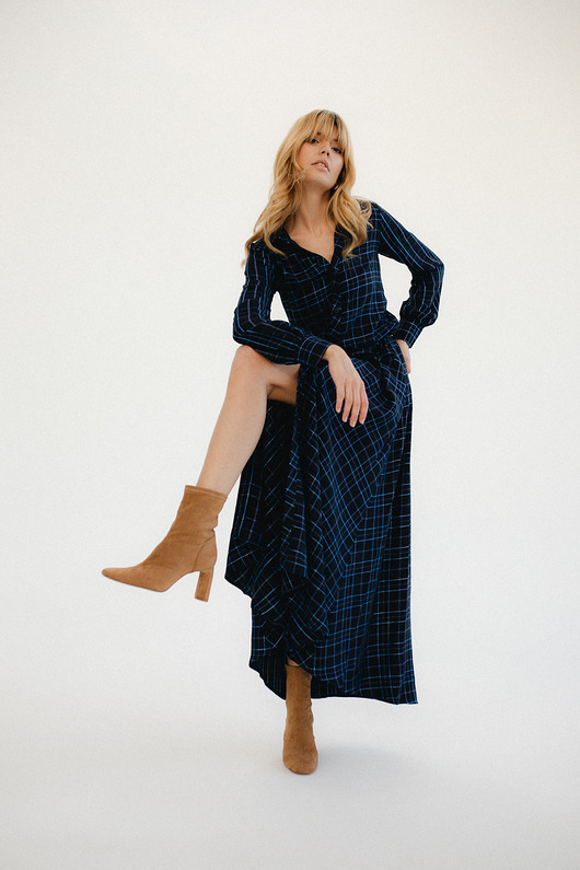 sukienki maxi damskie Sukienka Olivia Maxi Navy