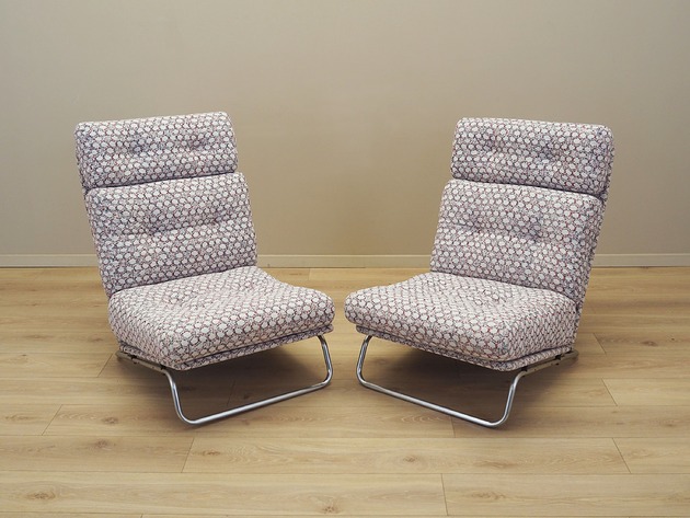 fotele Komplet foteli wypoczynkowych, włoski design, lata 70, produkcja: Włochy