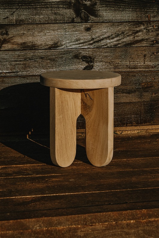 stołki Stołek drewniany - taboret dębowy WoodWasp