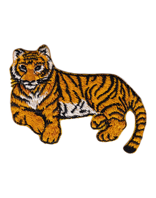 naszywki na ubrania Naszywka naprasowanka TYGRYS termo haft 8,8x7cm