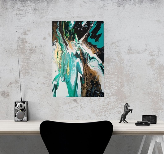 obrazy DUCH LASU IV 45x65 cm Akryl na płótnie Abstrakcja do salonu