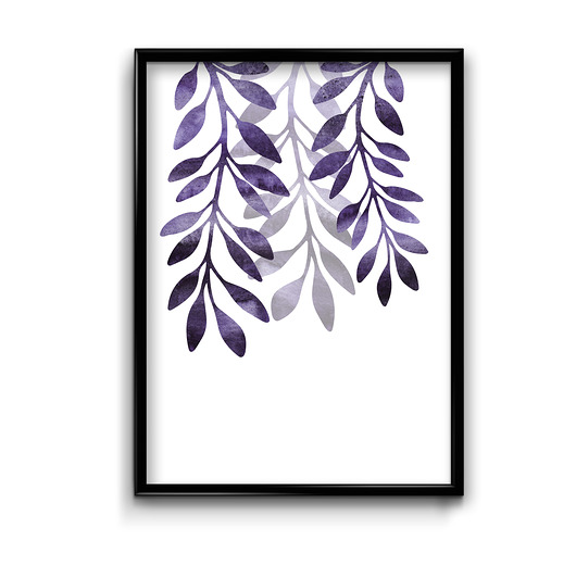 plakaty Plakat Fioletowe Liście