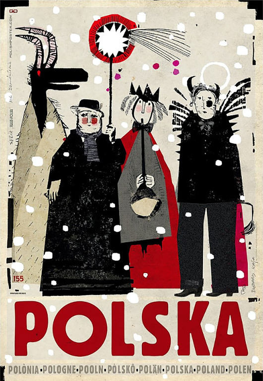 plakaty Plakat Polska Kolędnicy (R. Kaja) 98x68 cm