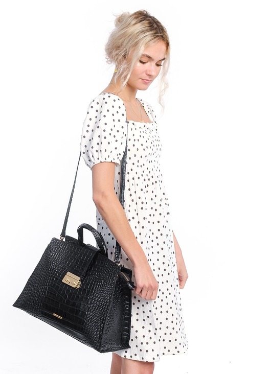 torebki do ręki Torebka skórzana Shopper  (7065)