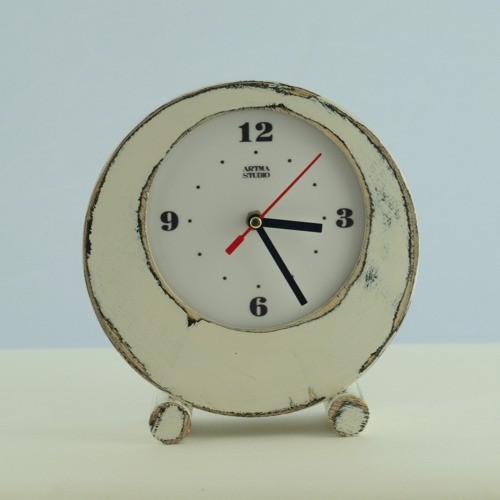 zegarek OldE circle biały Clock Wood Studio