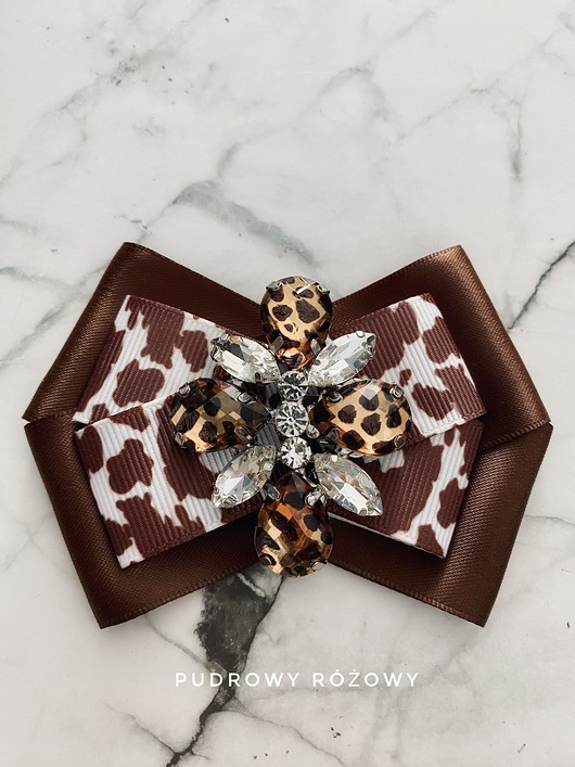 broszki Brosza z ozdobą z panterki Panterka