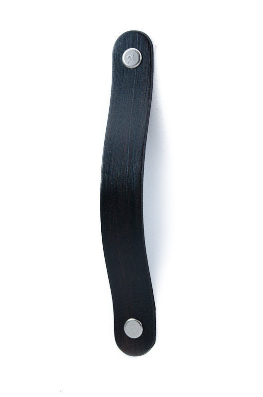 gałki do mebli Skórzany uchwyt meblowy COLORISO BLACK WOOD P