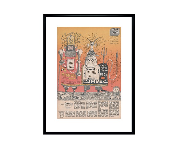 grafiki i ilustracje Oprawiona okładka czasopisma Przekrój z 1986 r, proj. Daniel Mróz